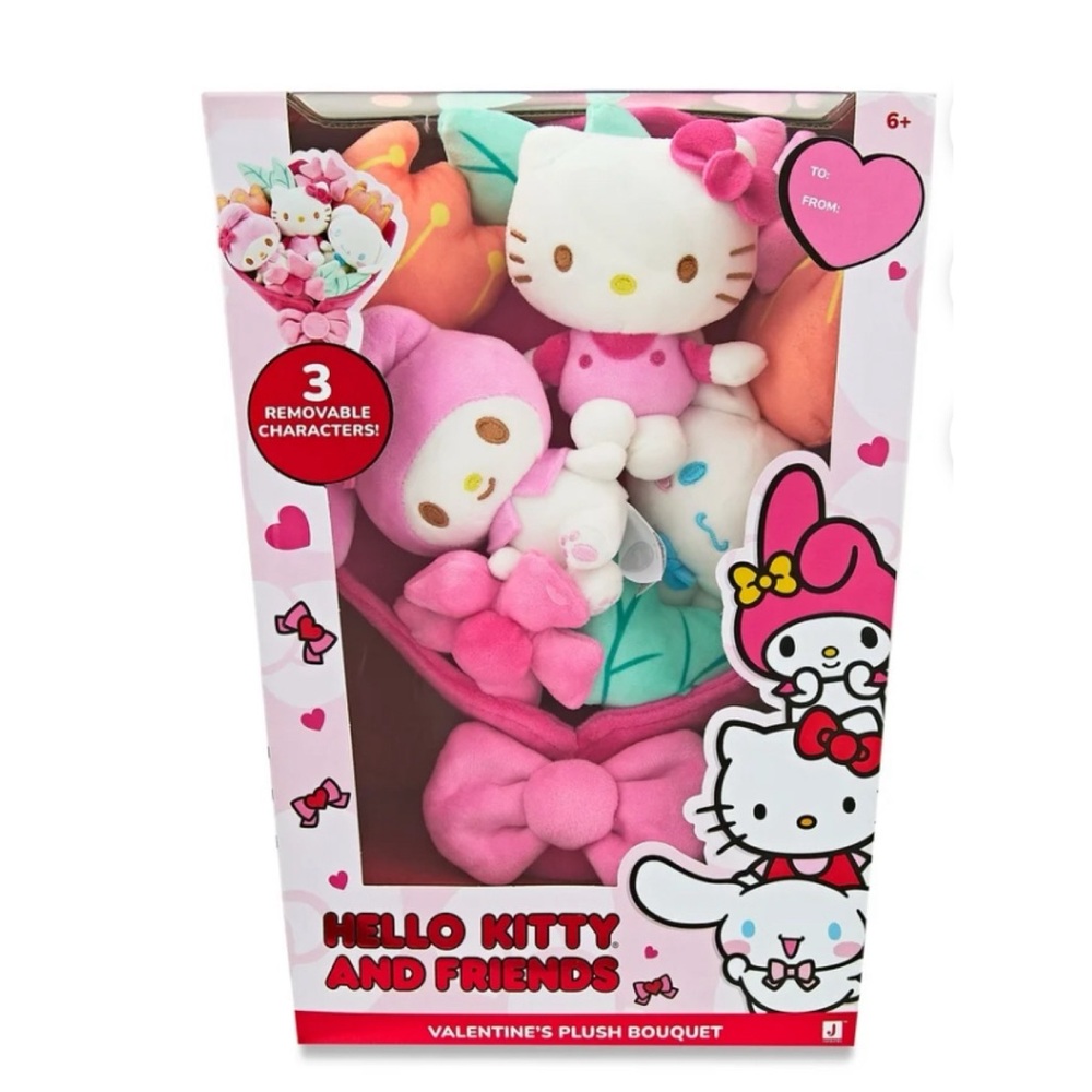 Hello Kitty and Friends 12-inch Plush Valentine’s  Bouqet
